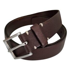 Brown Italian Leather Trouser Belt, Dress or Casual, Size 34, Uni Sex, BRF